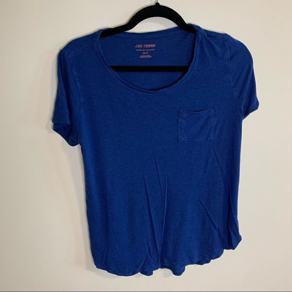 Joe Fresh Boyfriend T-Shirt with Pocket Blue Size Medium